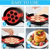 1Pcs Round Egg Griddle 7 Hole Food Grade Silicone Nonstick Pan Egg Pancake Mold Home Cooking Kitchen Baking Accessories