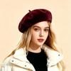 Autumn and Winter New Women's Woolen Beret Retro Painter Hat Versatile Warm Thickened Fashion Hat