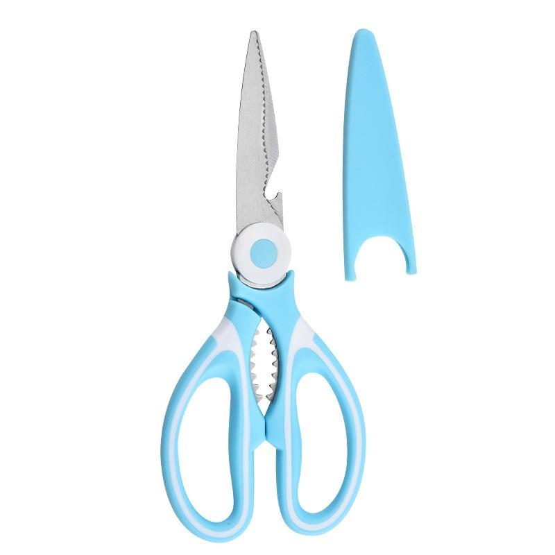 Household Sharp Stainless Steel Bone Cutting Kitchen Artifact with Cutting Cover Multi Functional Panda Scissors