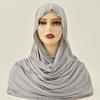 Glitter Shimmer Edge Stretch Shawl Soft Headband Turban New Headscarf  For Women