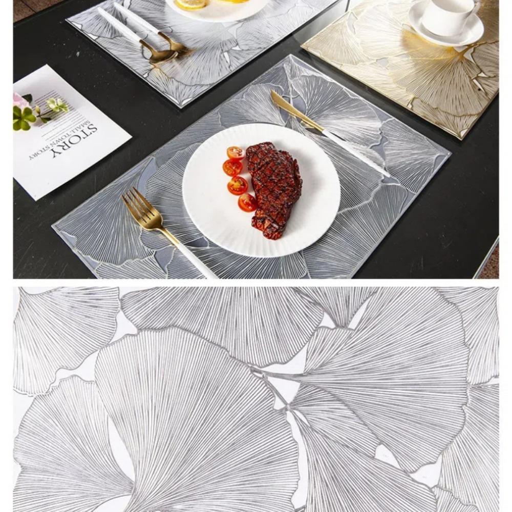 Tapis de repas en PVC Tapis de table à manger Lotus Luxe léger Tapis égouttoir Décoration Maison Hôtel