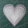 8Pcs Heart Shaped Sewing Template Multi Size Quilting Stencils Thick Acrylic Quilting Patterns Templates for Sewing Crafts Supplies