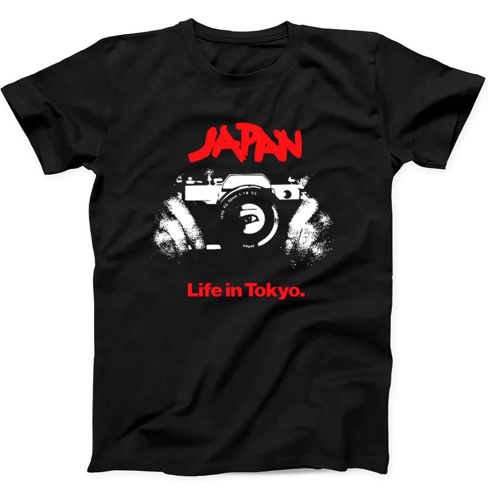 Japan Sylvian Life In Tokyo Synth Pop Band Music Gift Tee Black T Shirt 605 L