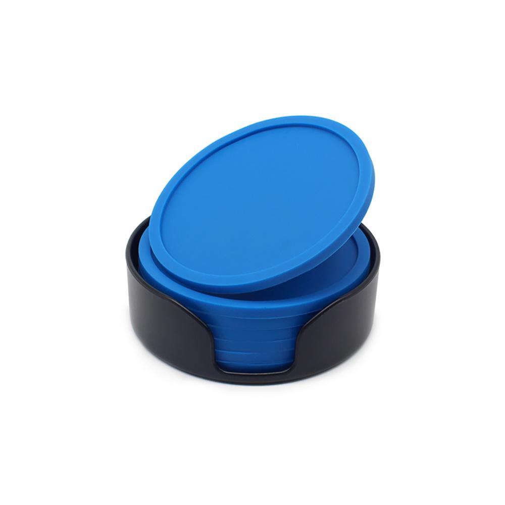 Round Silicone Coaster Set - 10cm Heat Insulation Pads for Tea and Coffee Cups