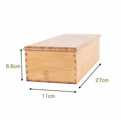 fieldlabo Bamboo Chopstick Holder/Cutlery Case with Lid, Commercial Use (Set of 1)