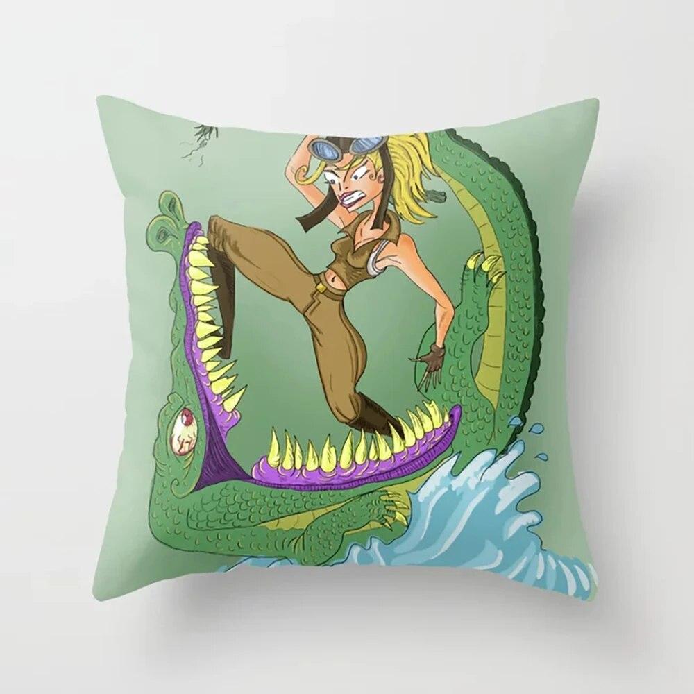 Cushion Covers Japanese Mythology Printed Pillow Cases for Bedroom Living Room Home Decor
