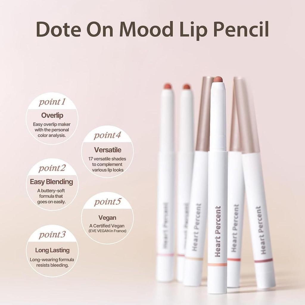 Heart Percent Dote On Mood Lip Pencil - 06 ROSE BEIGE
