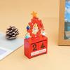 Calendrier de l'Avent Compte à Rebours Bloc en Bois Réutilisable et Durable Bloc Calendrier de Noël Décoration de Bureau Pour Étagères Maison