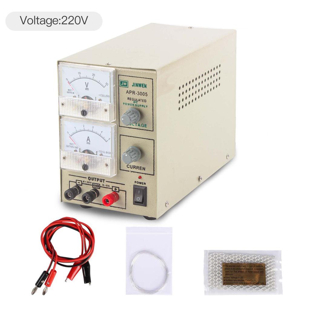 Portable Jewelry Gold & Silver Plating Kit APR-3005, Mini Electroplating Machine with Rhodium Plating Accessories for Jewelry Making