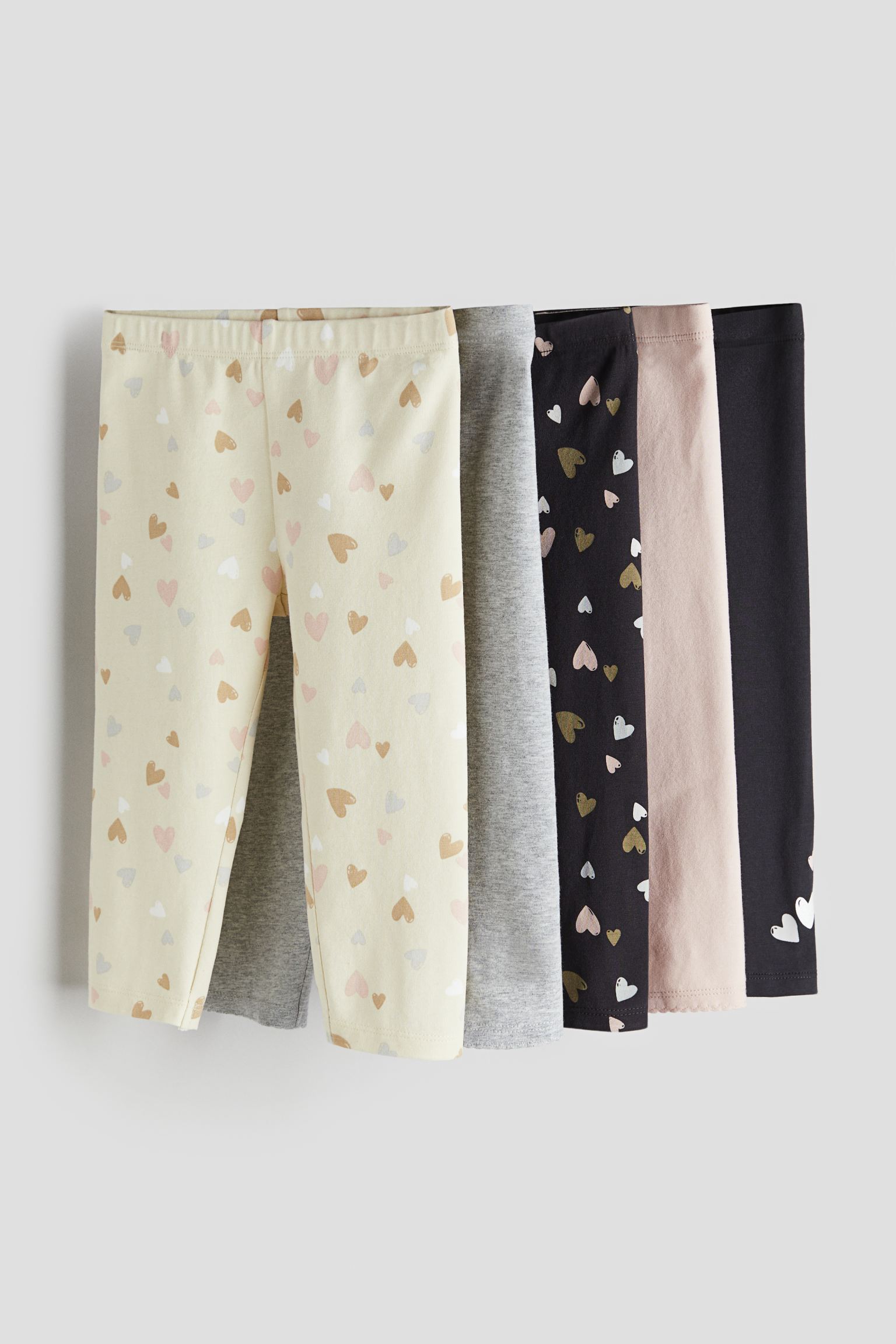 

5 пар легинсов-капри из джерси