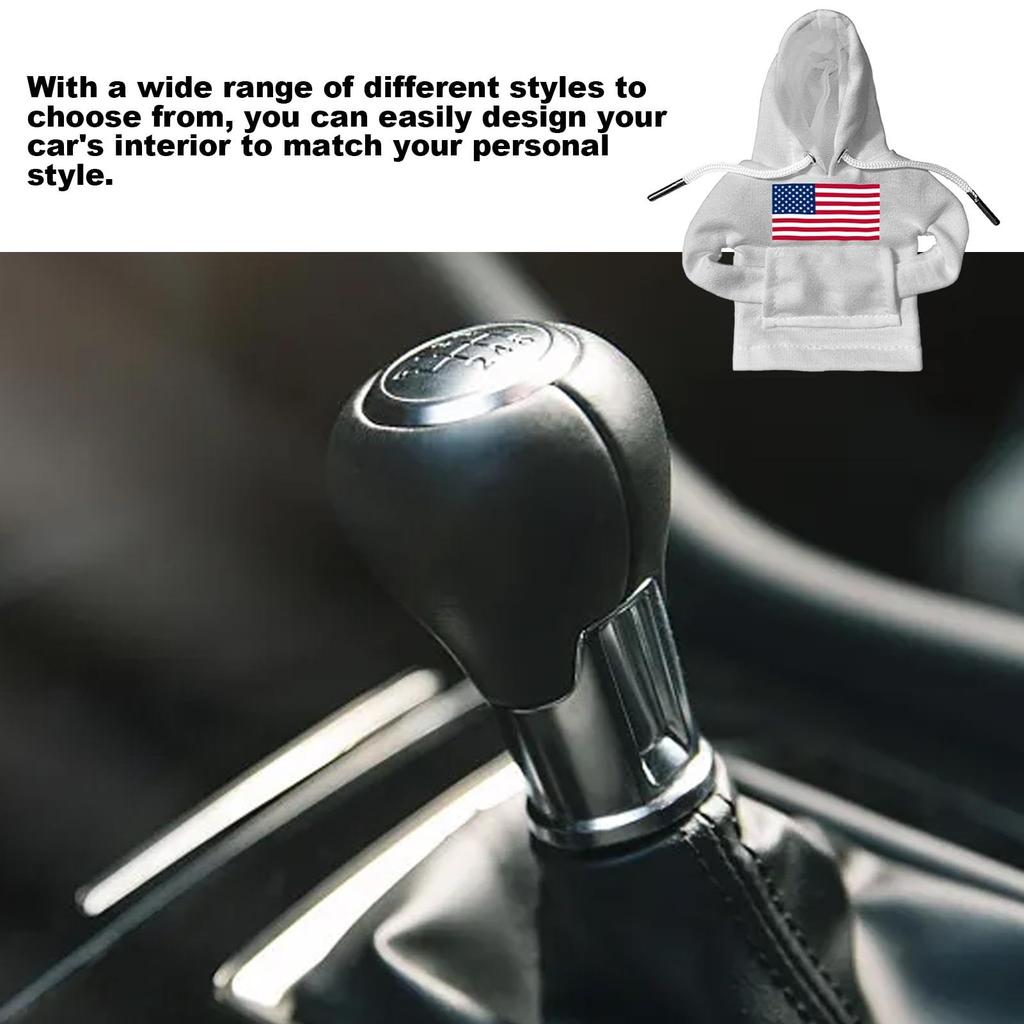 Funny Car Gear Shift Cover,Shift Knob Hoodie - Car Gear Lever Hooded Cover,Car Gear
