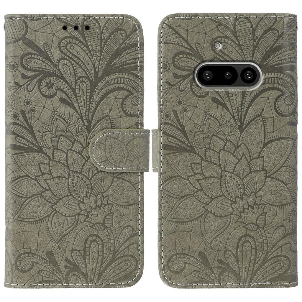 For Nothing Phone (3a) Case Lace Flowers PU Leather Flip Wallet Phone Cover
