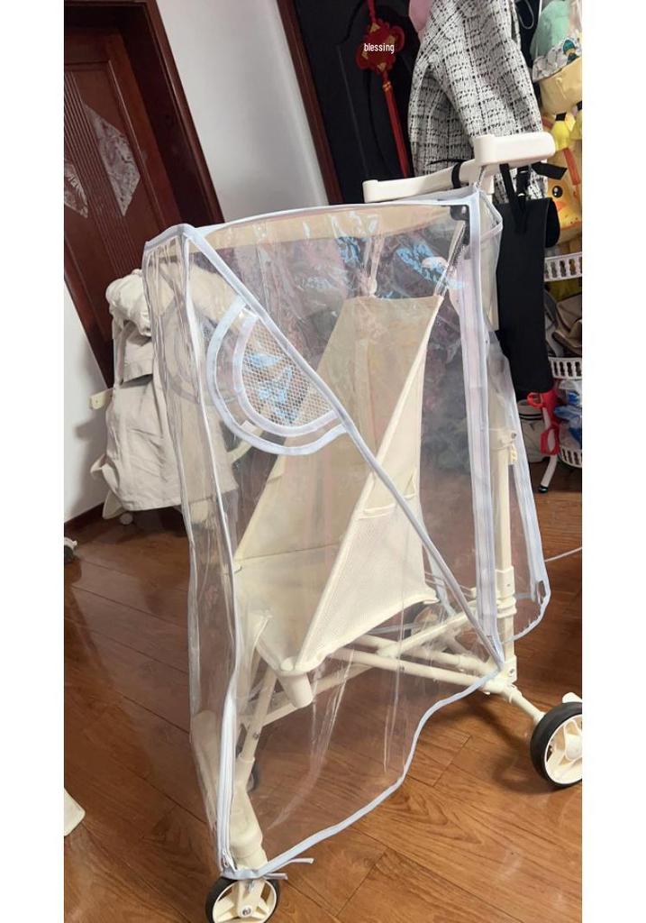 Little Tiger Stroller Rain Cover Windshield - Warm, Dustproof, and Weather-Resistant T18.