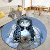 Corpse Bride Round Area Rug,Carpet Rug for Living Room Bedroom Sofa Playroom Decor,Non-slip Floor Mat17