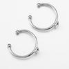 10 st Justerbara Öppna Ringbaser i Rostfritt Stål Tom Bas Infattning Cabochonringar För Smyckestillverkning DIY Fingerring Tom