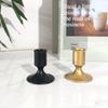 European Gold & Black Wrought Iron Wedding Candlestick - Elegant Halloween Candle Ornament