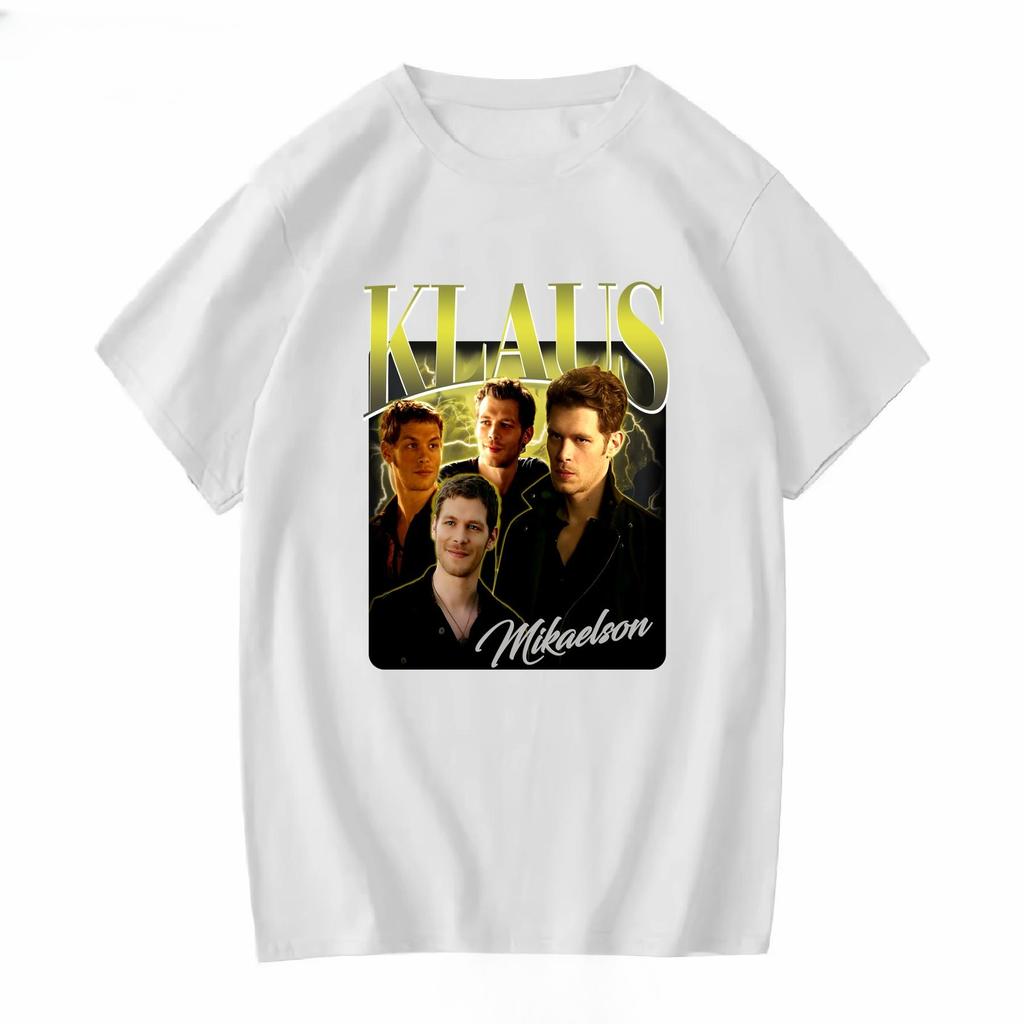 Klaus Mikaelson T-Shirt Sweat Joseph Morgan lange oder kurze Ärmel vintage gewaschen stilvolles Oberteil für den Alltag Herren Mode