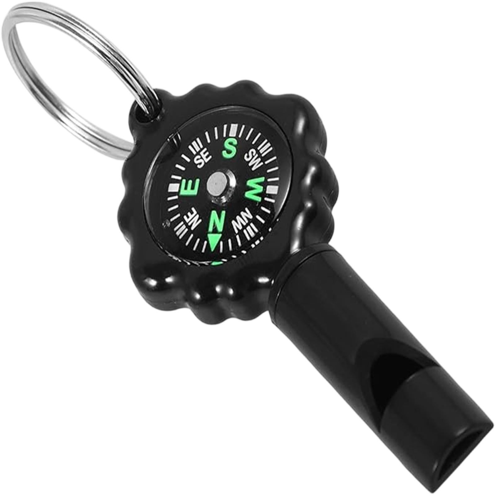 

Camping Whistle Compass Keychain - Portable Outdoor Gear with High-Precision Direction , Lightweight and Easy to Carry One Size чёрный