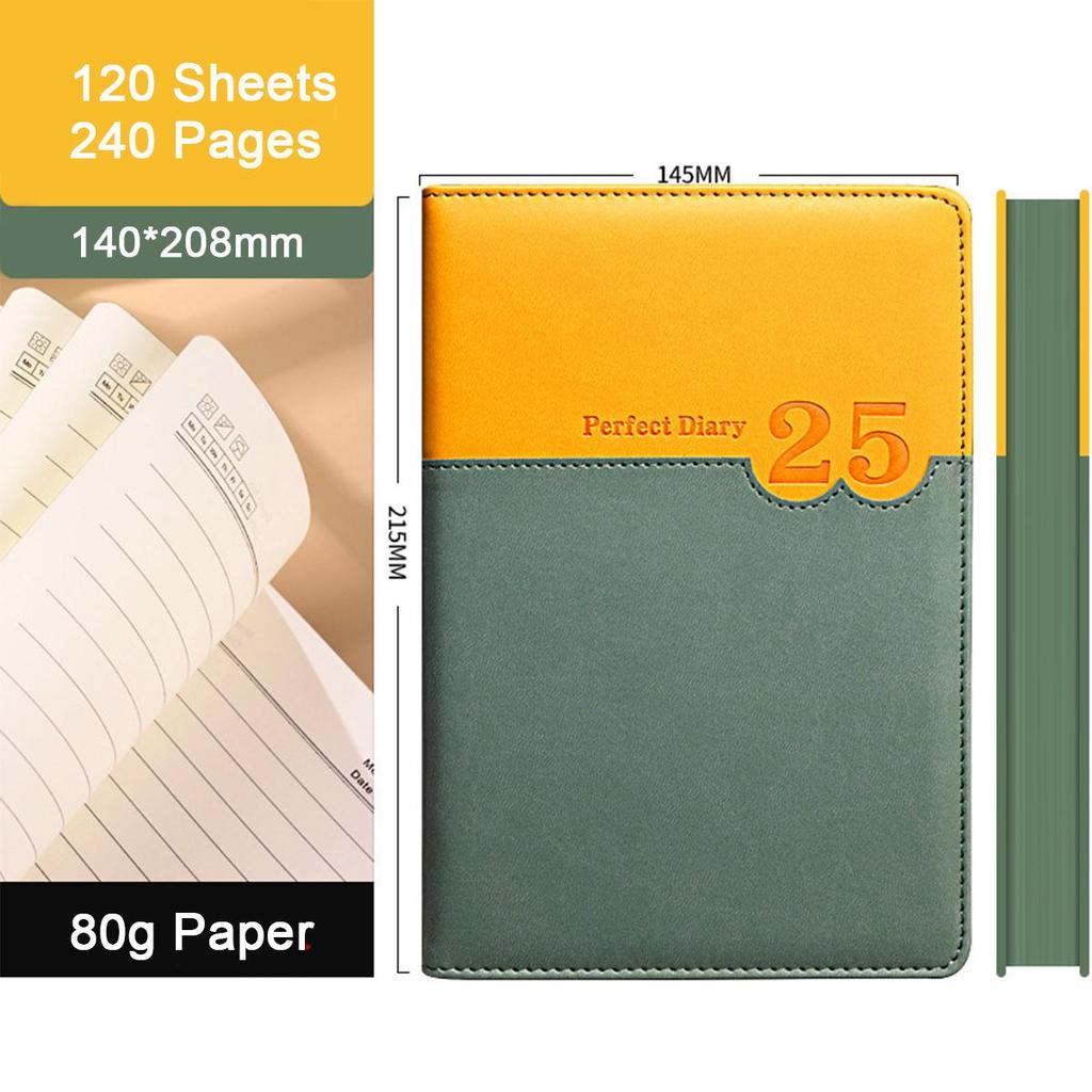 Notatnik biznesowy A5 ze skórzaną klamrą, dziennik spotkań roboczych, notatnik przedmiotowy ucznia, pogrubiony pamiętnik, liniowane strony, dziennik podróży