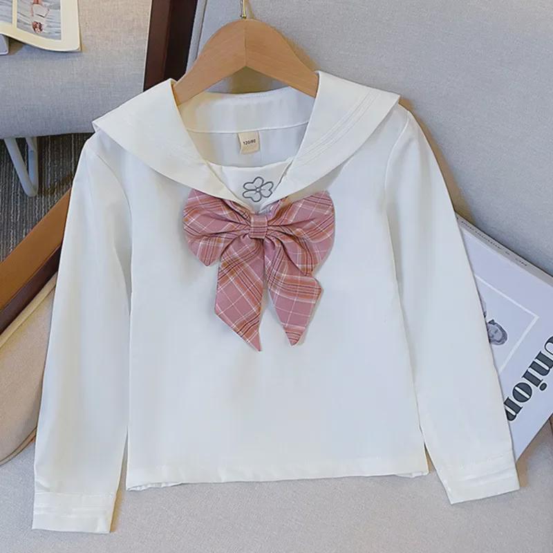 Mädchen Langarm JK Karorock Zweiteiliges Set - College-Stil