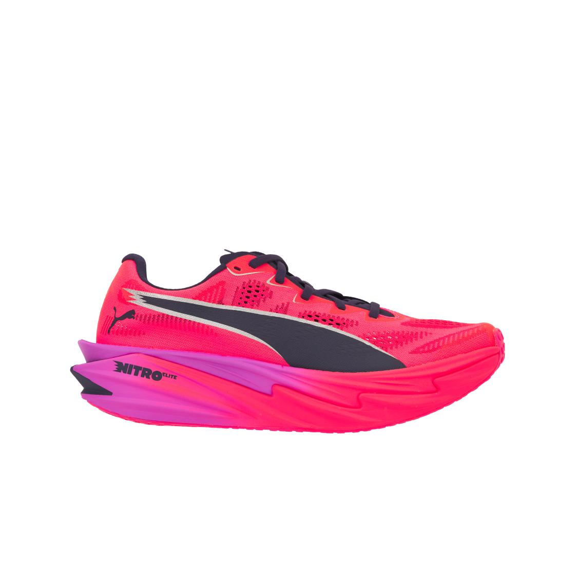 Hyrox x Puma  Deviate Nitro Elite 4 Розовые Женские Кроссовки Электрическая Орхидея Глубокий Слива------Особенности 312960-01