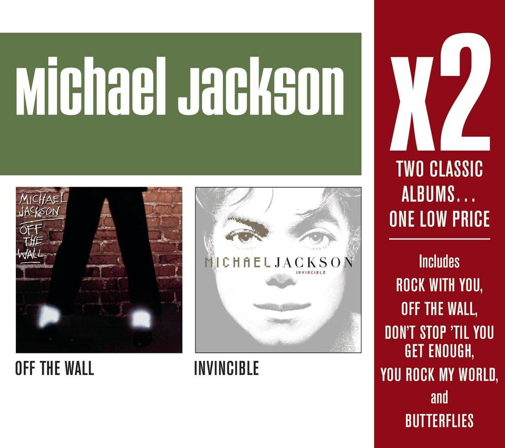 CD MICHAEL JACKSON - X2: Off the Wall / Invincible 88697221202,EK6 Epic 2001 US Soul/Funk Używane