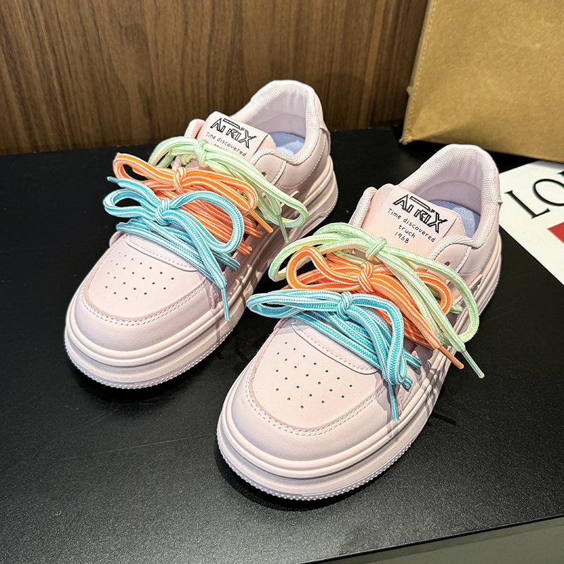 

Dopamine three-tie little white shoes for women s 2025 spring new muffin soft-soled fashion board shoes for women s students casual shoes 40