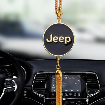 Car Pendants Auto Emblem Interior Rearview Mirror Ornaments Accessories For Renegade Compass Grand Cherokee Wk2 Wrangler JK