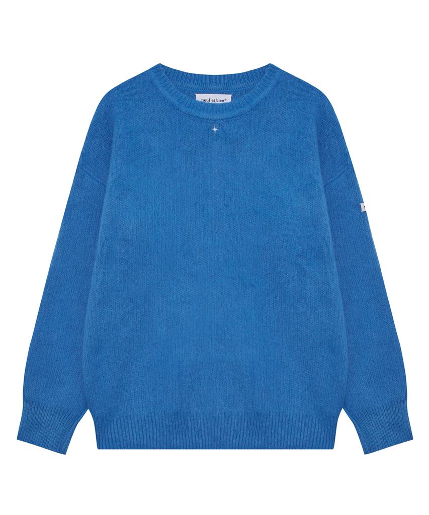 Nupeuebeullu Neb Mohair Knit Sweater (Ocean Blue)