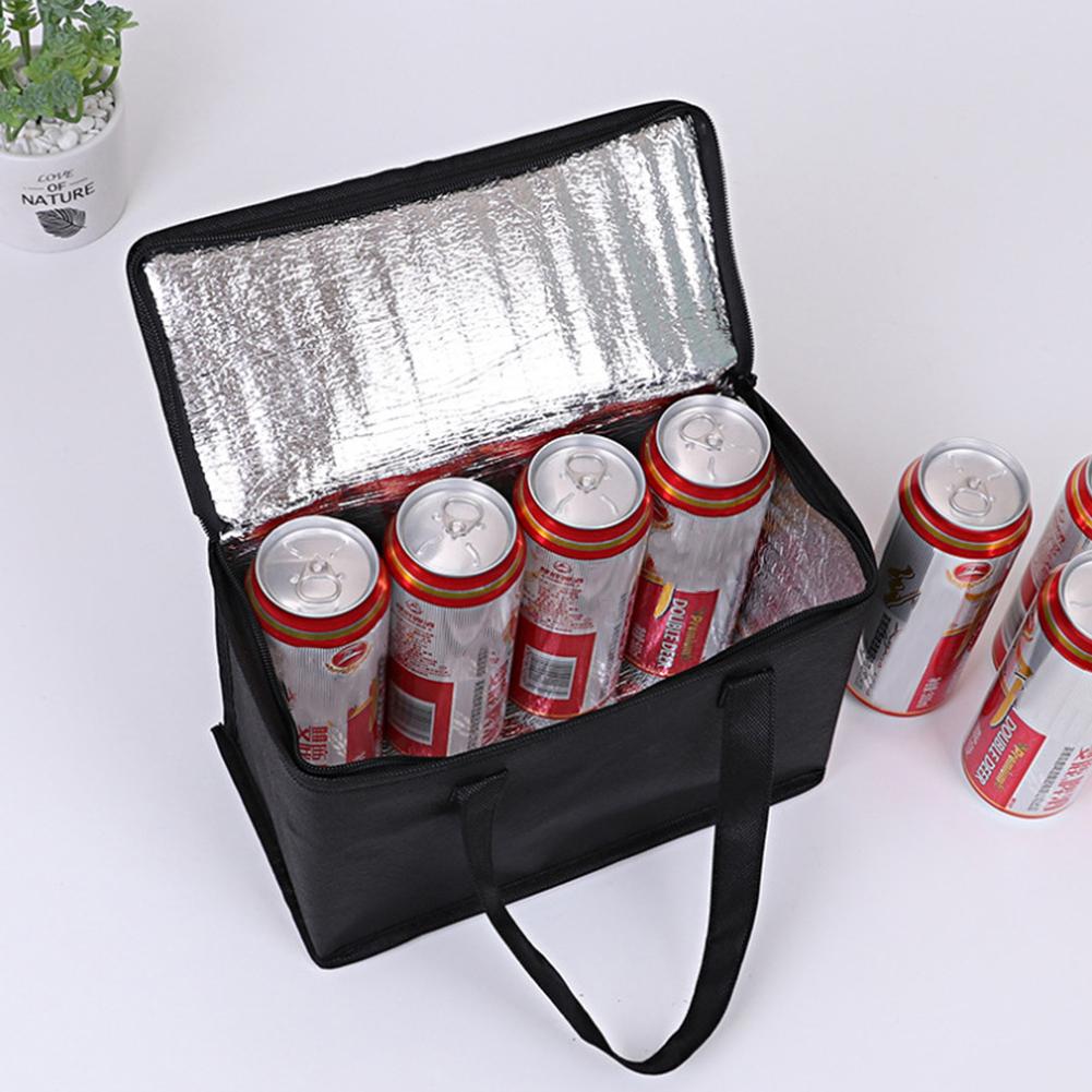Bolsa Térmica Portátil para Almoço Dobrável Isolamento Pack de Piquenique Bolsa Térmica para Comida Porta-Bebidas Bolsa Isolada Sacos de Armazenamento de Utensílios de Cozinha Cerveja