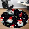 1pc Christmas Santa Claus Chair Carpet for Office Non-Slip,  Machine Washable Rug for Office, Room - Polyester, Machine Made yy251029237