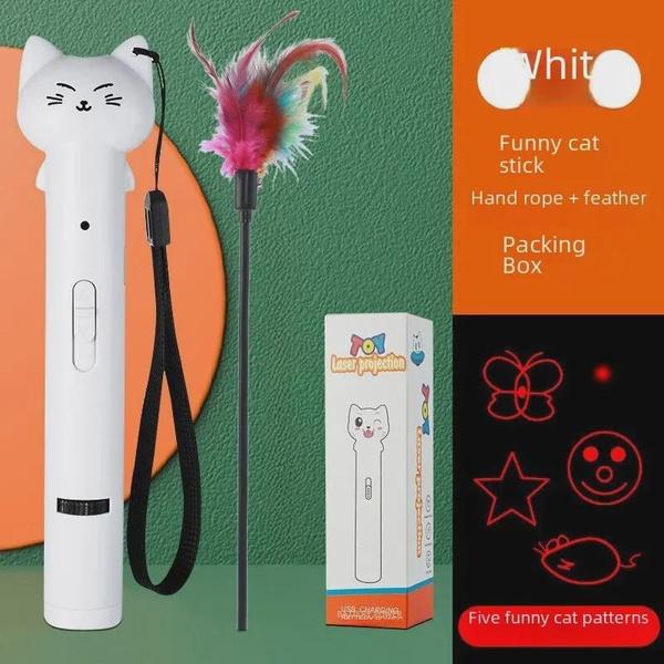 

USB перезаряжаемая лазерная игрушка для кошек инфракрасный свет лазерный узор проекция игрушка для кошек мята товары для животных царапание