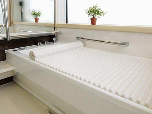 Topre Antibacterial Shutter-Type Bathtub Lid, Color Easy Wave, 75 X 160 Cm, White, L16