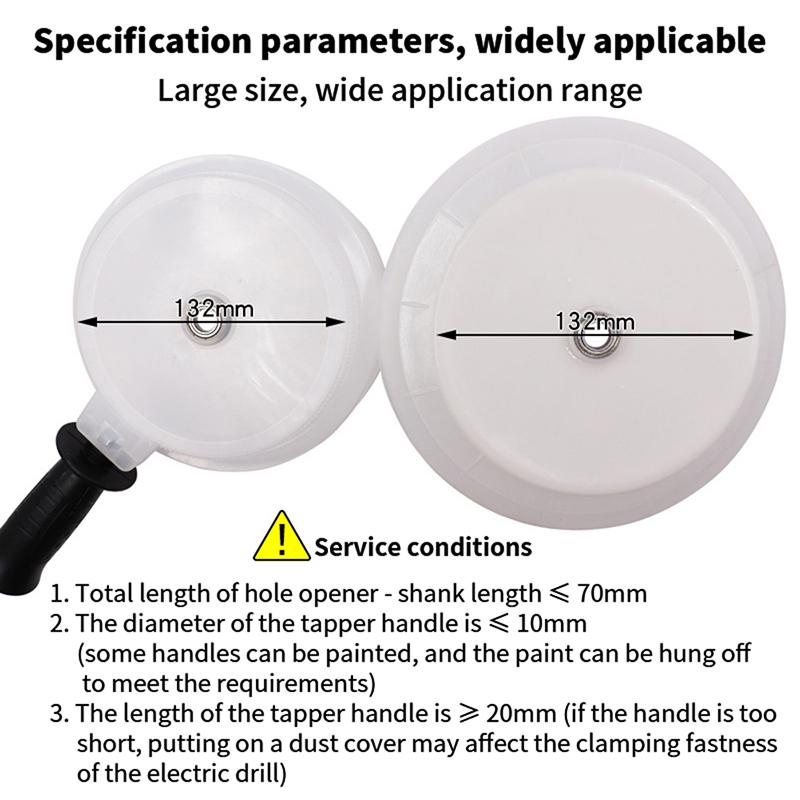 1Pc/1Set Electric Hammer Drill Dust Collector Hole Opener Dust Collector Cover Dustproof Hole Saw Drill Bit Cover Hand Tool Acce