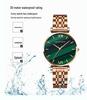 Hannah Martin Women's Waterproof Malachite Green Dial Watch