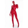 Sexy Women Latex PVC Faux Leather Bodysuits Nightclub Party Sexy Erotic Jumpsuits Zipper Open Crotch Shiny Sexy Tight Wet Look