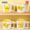 SHUNXIANG Pokémon Lizenzierte Pikachu Keramiktassen Milchbecher Niedlich Getränk Geschirr Kaffeetasse Geschenk Dessert Kawaii Trinkgefäße Küche