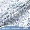 Boho Paisley Floral Print Rectangle Tablecloth for Table Decor Washable Bohemian Blue Flowers Kitchen Table Cloth Party Decor