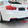 Diffusore Posteriore Lip Per BMW F30 MT MP 325i 330i 2013-2019 Doppio Scarico Lip Nero Con Splitter Luci Valance Spoiler