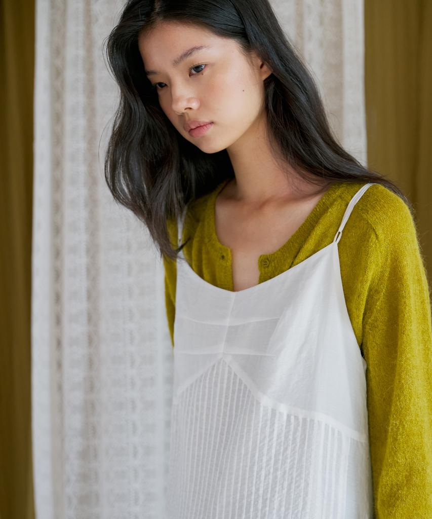 Poeteuseoul Flowy Pintuck Layered Dress_Ivory
