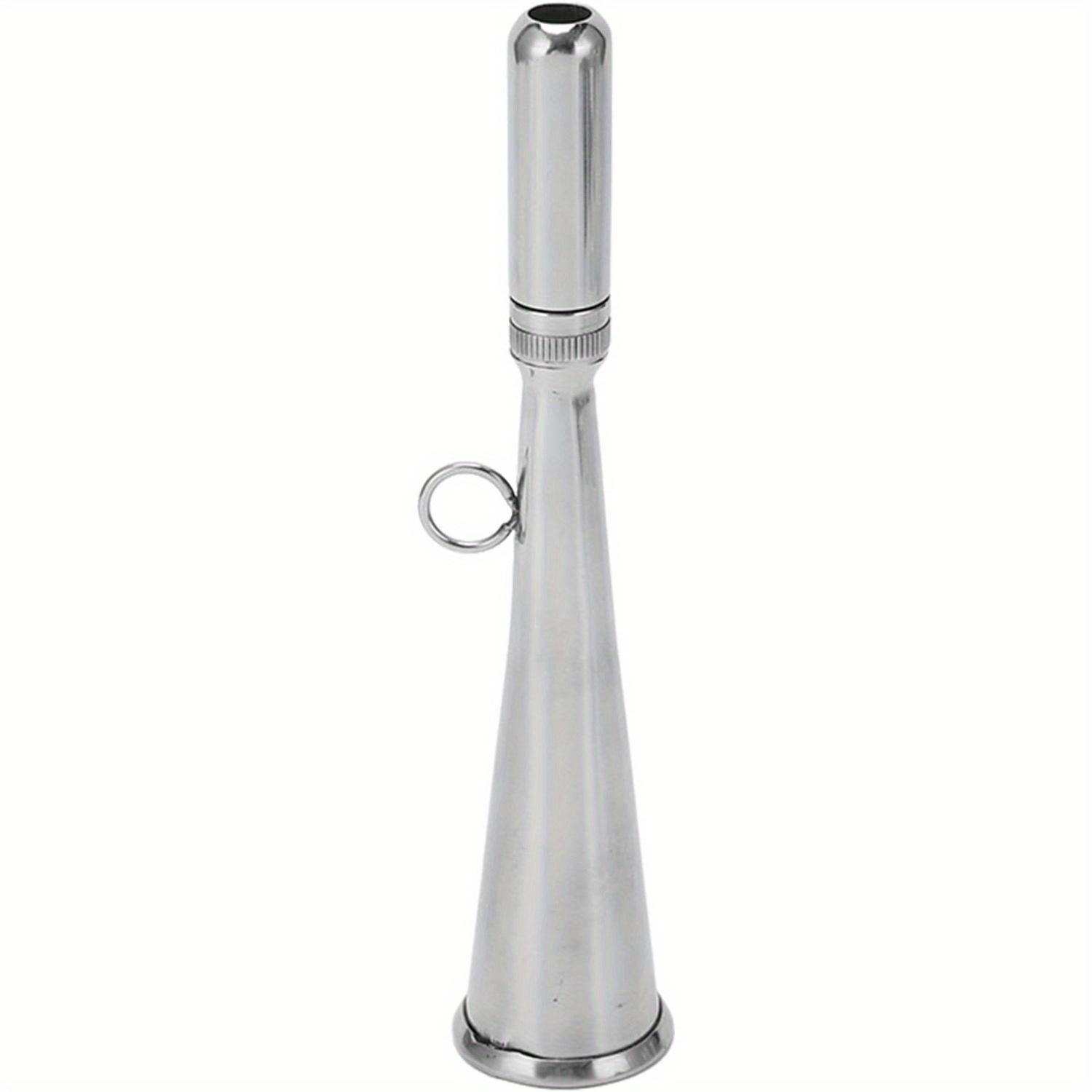 Manual Handheld Air Horn 304 Stainless Steel Fog Horn Loud Signal Whistle Removable Mouthpiece Boat Marine Accessories 1PC