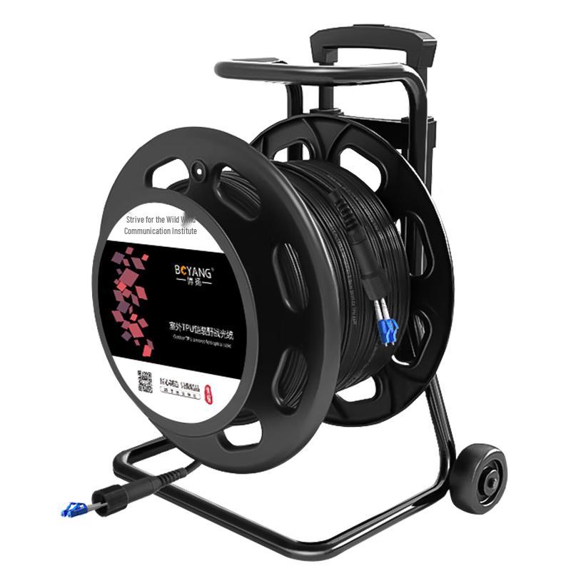Boyang Outdoor Armored Single-Mode Fiber Optic Cable with Handheld Reel