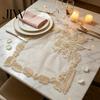 Beaded Placemat Floral Embroidered Placemat, Heat Insulation Table Mat with Beads, Resistant Pads for Kitchen Retro Decorative Coaster Wedding Dining
