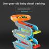 6 Tier Wooden Sliding Car Track Puzzle Early Education Inertial Children Toy
