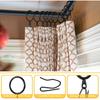 24 Pcs Metal Curtain Rings with 24 Pcs Pin Hooks,1.26in(32mm) Diameter Shower Curtain Rings for Home Window Shower
