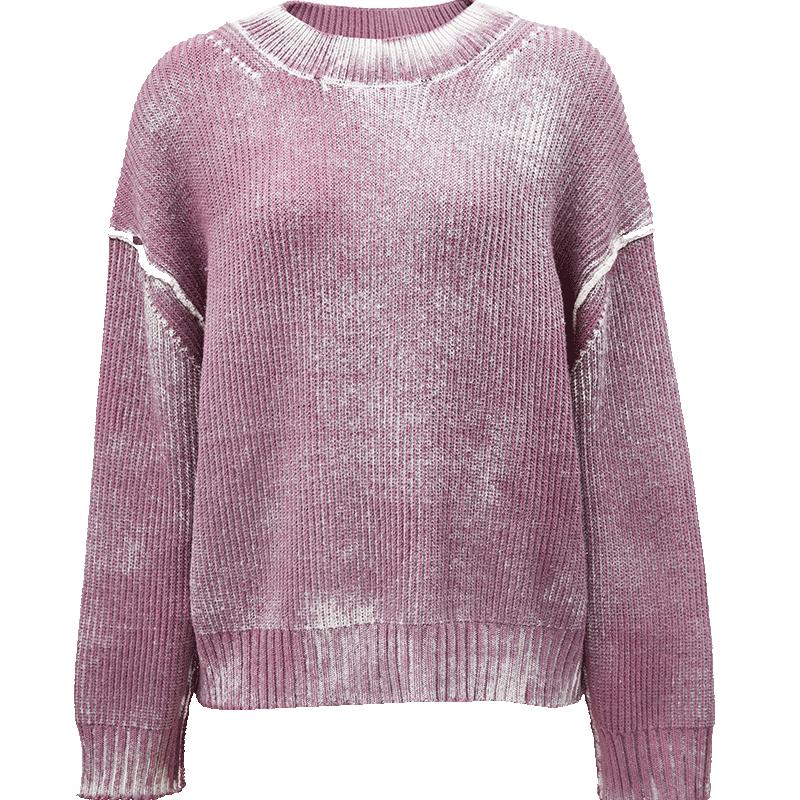 

ONLY Women s 2024 Winter Retro Distressed Loose Knit Sweater S