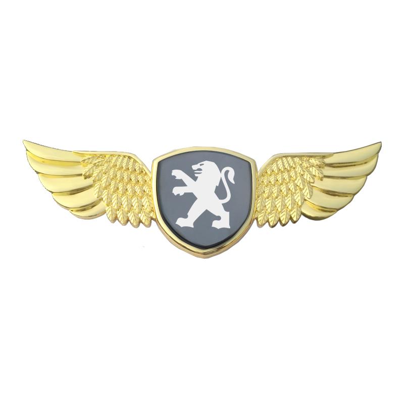 Alloy Car Side Badge Stickers Decal for Peugeot 308 208 U 207 3008 206 307 107 508 407 2008 306 406 408 205 4008 Front Hood Emblem