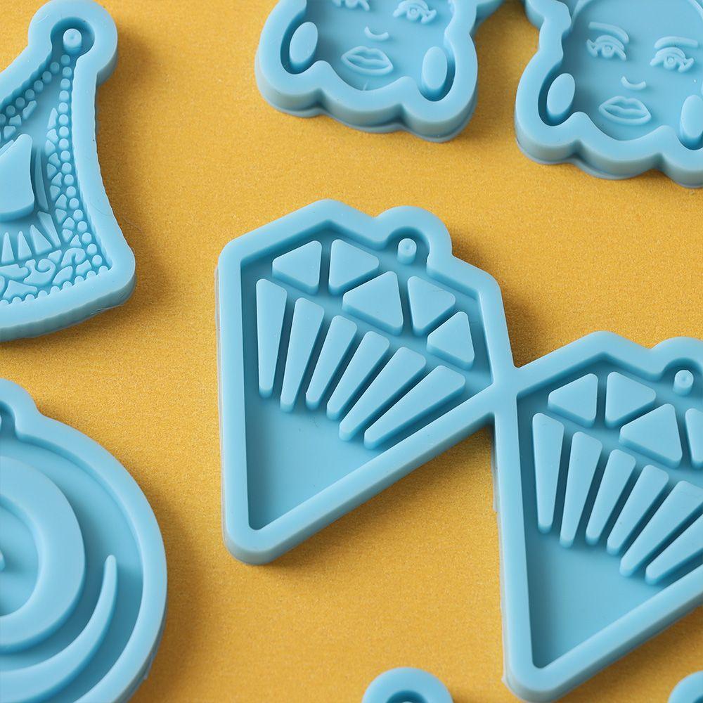 DIY Casting Mould Crafts Epoxy Resin Mold Keychain Pendant Earrings Mold Ear Studs