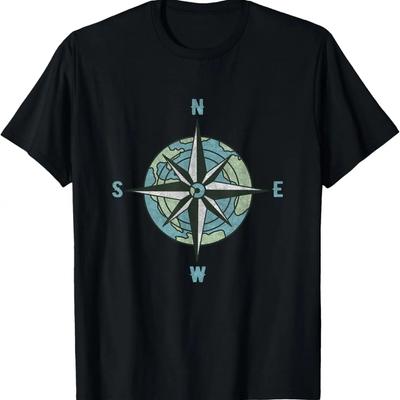 Compass Needle Rose Wanderlust Explorer Gift T-Shirt