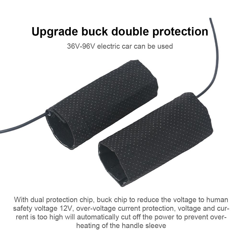 USB Motorcycle Heating Handlebar Cover 3 Gears Electric Heated Handle Cover Anti Slip Handlebar Heater Warmer for Outdoor Riding
